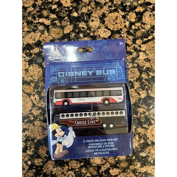 Walt Disney World Parks TRANSPORT & CRUISE LINE Bus Set Miniature Die Cast 2pk - Picture 1 of 1